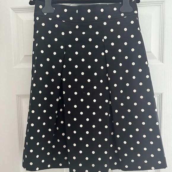 CAROLINA HERRERA POLKA-DOT PLEATED DAY SKIRT - SIZE 4 - Picture 9 of 13